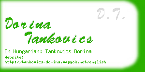 dorina tankovics business card